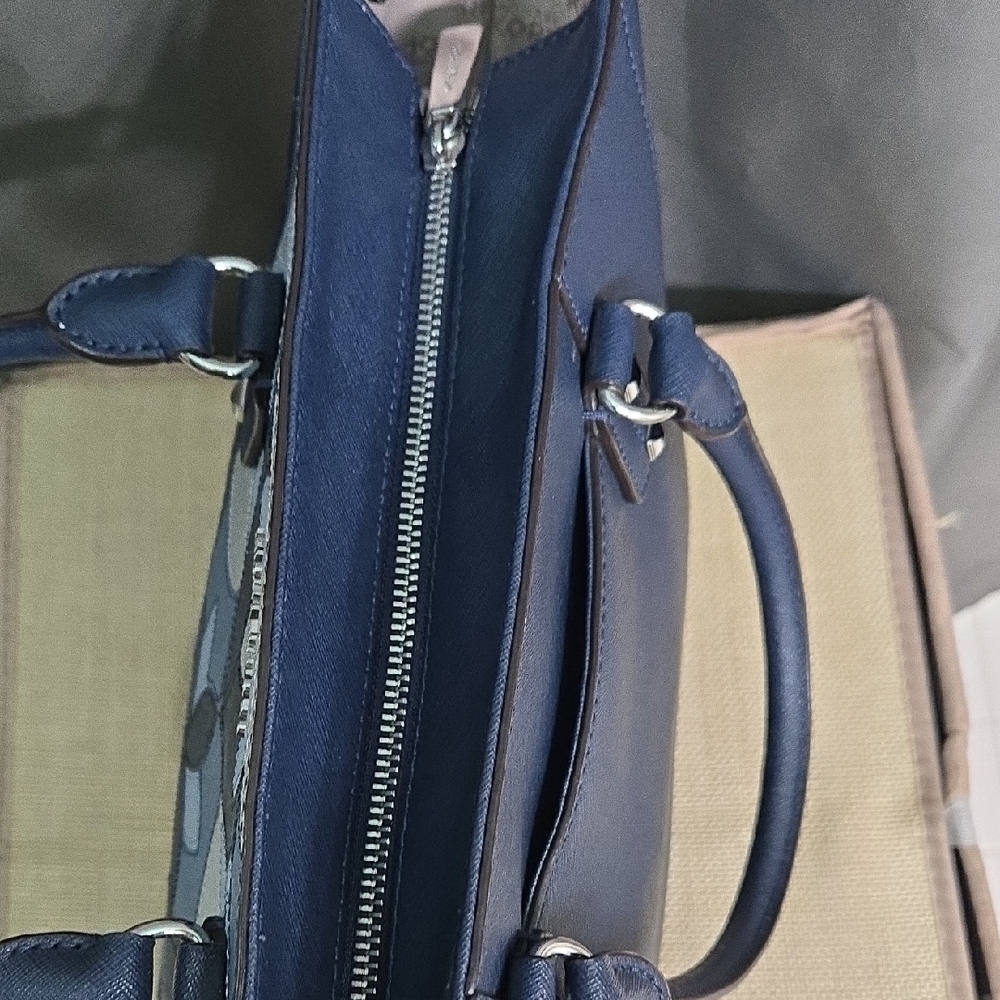 Michael Kors Blue  Patterned Tote EUC - Picture 3 of 16